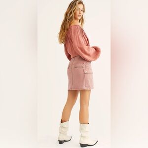 We The Free Pink Mini Skirt